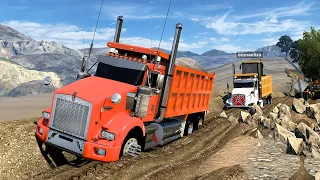 KENWORTH T800 Vs Kenworth T660 CUAL ES MEJOR LAS VOLQUETAS MAS POTENTES DE HONDURAS | ATS Mods 1.43