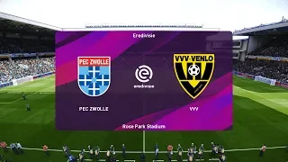 PES 2020 | Pec Zwolle vs VVV Venlo - Eredivisie | Full Gameplay | 1080p 60FPS