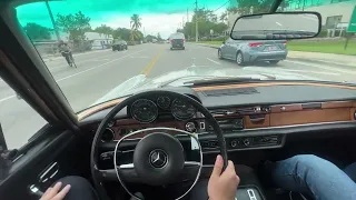 1971 Mercedes Benz 280 SE W108.057 Eurospec | POV Driving View