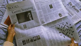 ASMR Sunday Newspaper Crinkly Page Turning  // No Talking //