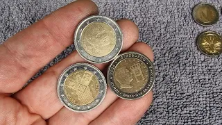 2000€ 2 euro coins Hunt, collectable. Found & Saved. Rare!