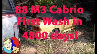 BMW E30 M3 Cabrio First wash in 4800 days!