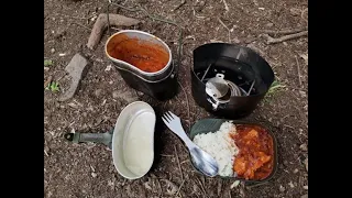 Chilli con carne- BW mess  kit cooking--Varenie v BW ešuse chilli:)
