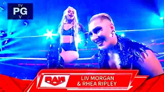 Liv Morgan And Rhea Ripley Short Entrance RAW April,4,2022 RAW after WRESTLEMANIA WWE