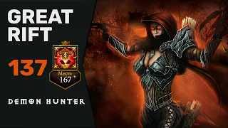 ДИАБЛО 3 ВП 137 ОХОТНИК НА ДЕМОНОВ | DIABLO 3 GREAT RIFT 137 DEMON HUNTER | rank 167