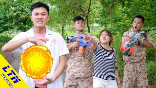 LTN Nerf War : Captain Seal SELLING ORANGE BIGBABOL & Delta Force T Nerf Guns Fight Secretary Team