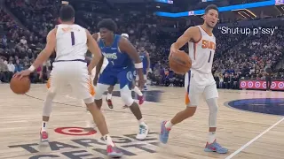 Devin Booker responds to trash talking fan sitting courtside