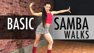 Basic SAMBA Cruzados Walks Latin Dance Tutorial | Footwork Friday (Ep25)