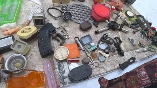 Барахолка  Поездка на блошиный рынок   Вещи СССР  какие цены на Барахолке