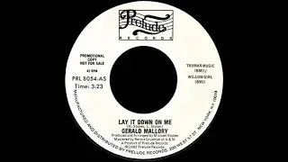 Gerald Mallory - Lay It Down On Me (Dj ''S'' Rework)