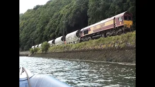 Cornish China Clay New Train. Fowey Harbour. #chinaclay #train #railways