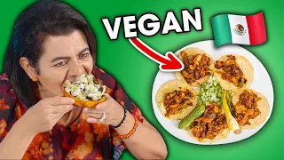 Mexican Moms Try VEGAN Mexican Food!