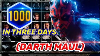 How To MAX Darth Maul In THREE DAYS (or less)