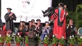 Shaq graduates from Barry University - Picks up his Professor! (in HD)