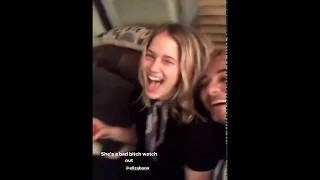 Elizabeth Lail @ Mark Indelicato Intagram Stories, 02/0/17