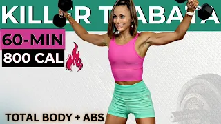 60-MIN EXTREME FAT KILLER TABATA WORKOUT +ABS (60 exercises to lose weight fast + build lean muscle)