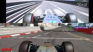 F1 comparison at Monaco Circuit w/ Mercedes 2013 & Mercedes 2014 - F1 2014 games and real life F1