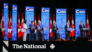 Conservative leadership hopefuls clash in first official debate