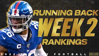 2022 Fantasy Football - Week 2 Running Back Rankings