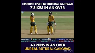 Ruturaj Gaikwad hits 7 sixes in an over in Vijay Hazare Trophy today #cricket#shorts #ruturajgaikwad