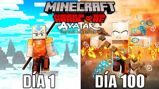 Sobreviví 100 DÍAS SIENDO el AVATAR Minecraft HARDCORE!