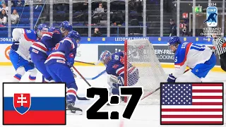 SLOVENSKO VS USA SEMIFINÁLE MISTROVSTVÍ SVĚTA U18 2024