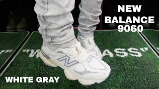 NEW BALANCE 9060 WHITE GREY HONEST REVIEW + ON FEET ACTION