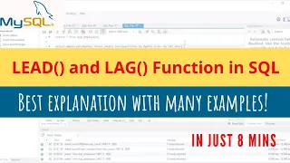 LEAD and LAG Functions In SQL | Advance SQL Interview Question (Many Examples)