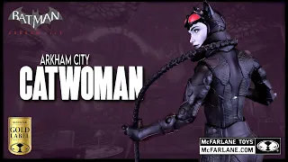 McFarlane Toys DC Multiverse Arkham City Gold Label Edition Black and White Catwoman @TheReviewSpot