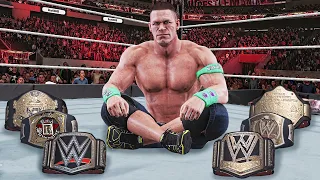 WWE 2K John Cena All World Championships Wins!