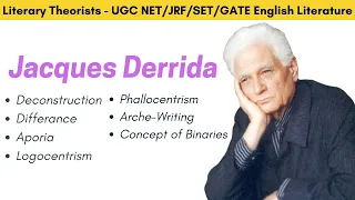 Understanding Jacques Derrida's Important Literary Terms - Literary Theory | UGC NET English