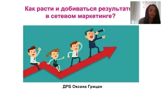 Как расти и добиваться успеха в МЛМ-Бизнесе. Ведет ДРБ Грицан Оксана