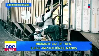 Migrante venezolano cae de tren y pierde ambas manos | De Pisa y Corre
