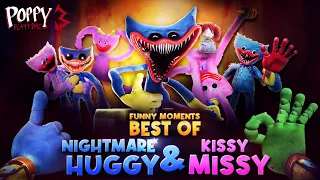 Poppy Playtime Chapter 3 - BEST OF NIGHTMARE HUGGY and KISSY MISSY: Glitches, Bugs and Funny Moments