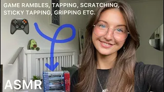 ASMR rambling, game carton tapping and scratching, sticky tapping etc. :)