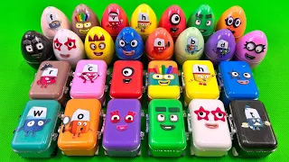 Numberblocks - Looking for CLAY with Suitcase, Mini Dinosaur Eggs,      Mixing SLIME Color! ASMR