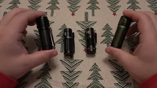 Thrunite T1S VS. Olight Baton 3 VS. Fenix E18R VS. Thrunite T1 (Small EDC Flashlight Comparison)