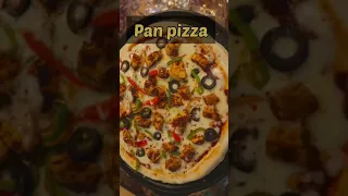 Pan pizza in 10 minutes / pizza without Oven #shorts