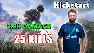 LG Kickstart - 25 KILLS (2.8K Damage) - AUG + MK12 - DUO SQUADS! - PUBG