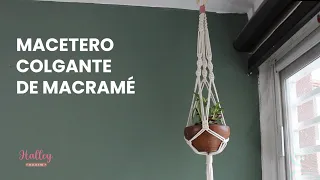 Macetero colgante de macramé, Tutorial paso a paso -   Diy macrame plant hanger tutorial
