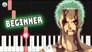 One Piece OST - "The Very, Very, Very Strongest" - BEGINNER Piano Tutorial & Sheet Music