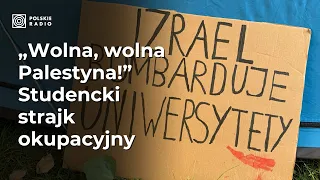 Protest studentów UW przeciw współpracy uczelni z izraelskimi instytucjami zaangażowanym w wojnę