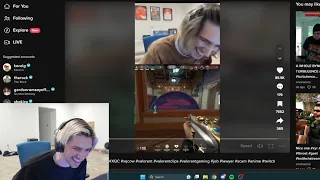 xQc reacts to a TikTok of himself getting caught lying
