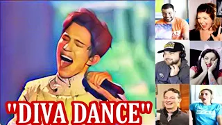 DIMASH- "DIVA DANCE" REACTION COMPILATION