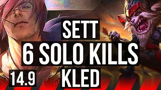 SETT vs KLED (TOP) | 6 solo kills | BR Master | 14.9