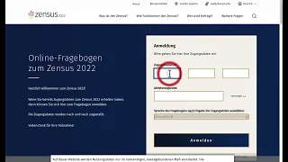 Zensus 2022 Online-Befragung Screencast (Volkszählung Deutschland)