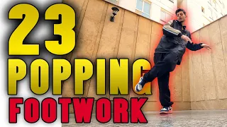 23 Easy POPPING FOOTWORK with names - POPPING TUTORIAL - ALIREZA SONIC