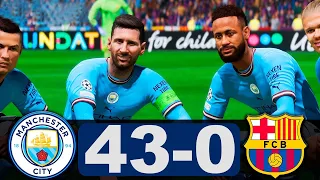 FIFA 23 -  RONALDO , MESSI , MBAPPE, NEYMAR , ALL STARS | MAN CITY 43-0 FC BARCELONA