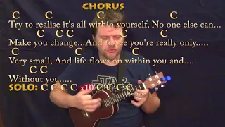 Within You Without You (Beatles) Ukulele Cover Lesson in C with Chords/Lyrics