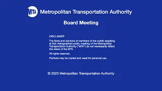 MTA Board Meeting - 09/20/2023